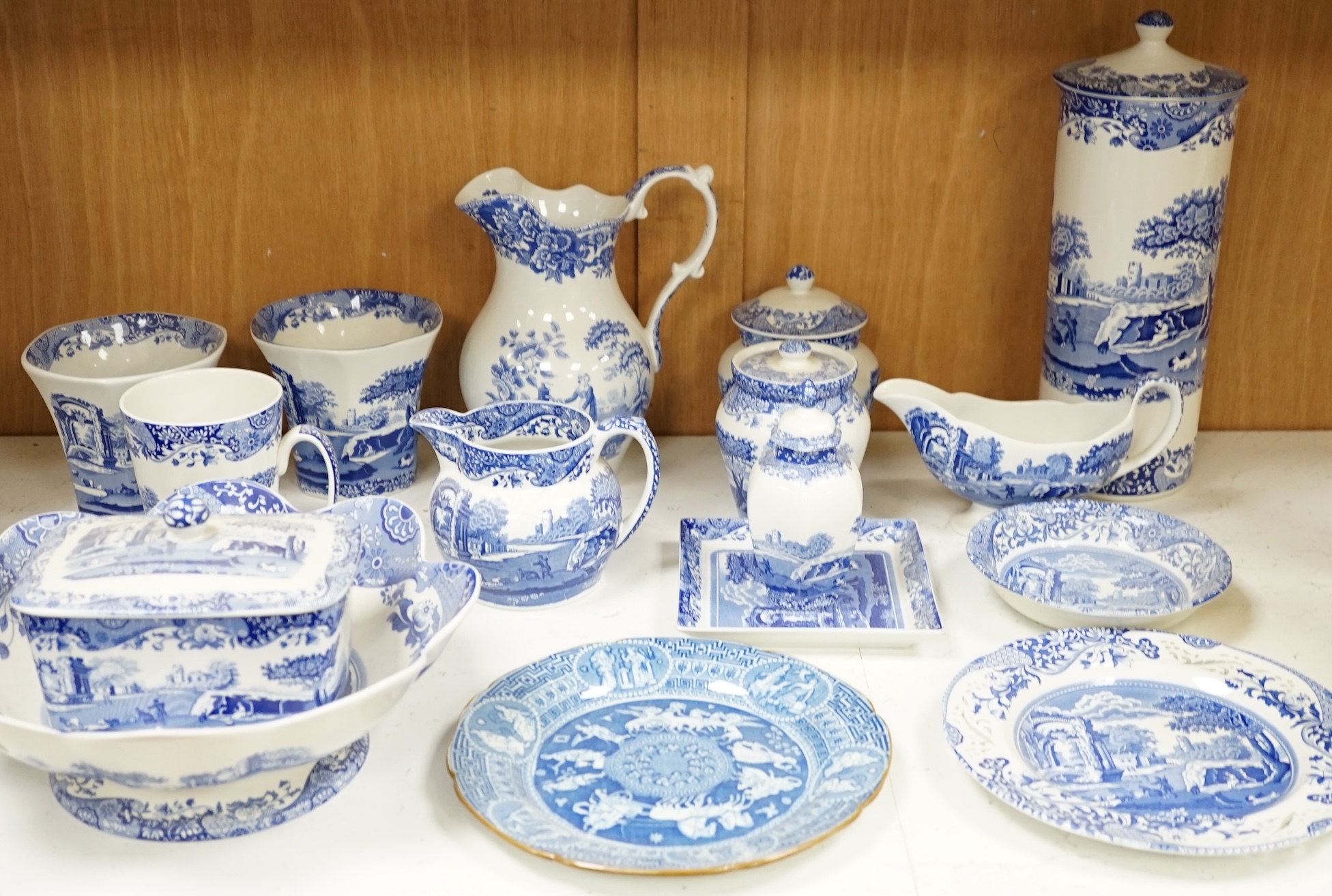 A collection of mostly Copeland Spode 'Italian' blue and white china